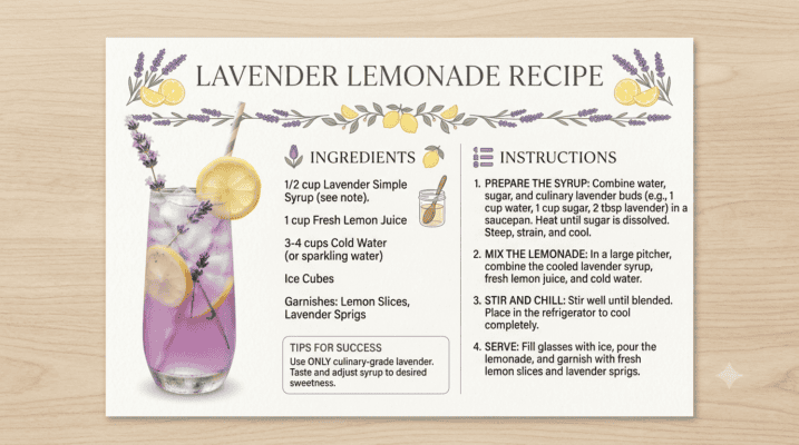 Recipe_card_lavender_vodka_lemonade_aesthetic